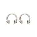 Silverplated Spike Horseshoe Rings - 8 Gauge at Spencer's