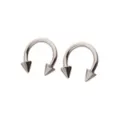 Silverplated Spike Horseshoe Rings - 8 Gauge at Spencer's