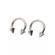 Silverplated Spike Horseshoe Rings - 8 Gauge at Spencer's