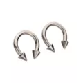 Silverplated Spike Horseshoe Rings - 8 Gauge at Spencer's