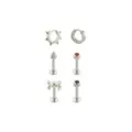 Multi-Pack CZ Labrets and Spiked Huggie Earrings - 16-18 Gauge at Spencer's