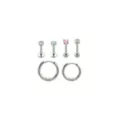 Multi-Pack CZ Heart Labrets Cartilage and Huggie Earrings 6 Pack - 16-18 Gauge at Spencer's