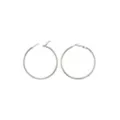Silvertone Thin Hoop Earrings at Spencer's