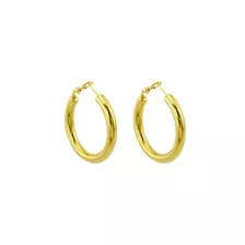 Goldtone Thick Hoop Earrings at Spencer's