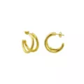 Goldtone Double Huggie Hoop Earrings at Spencer's
