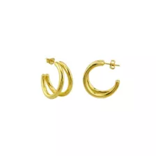 Goldtone Double Huggie Hoop Earrings at Spencer's