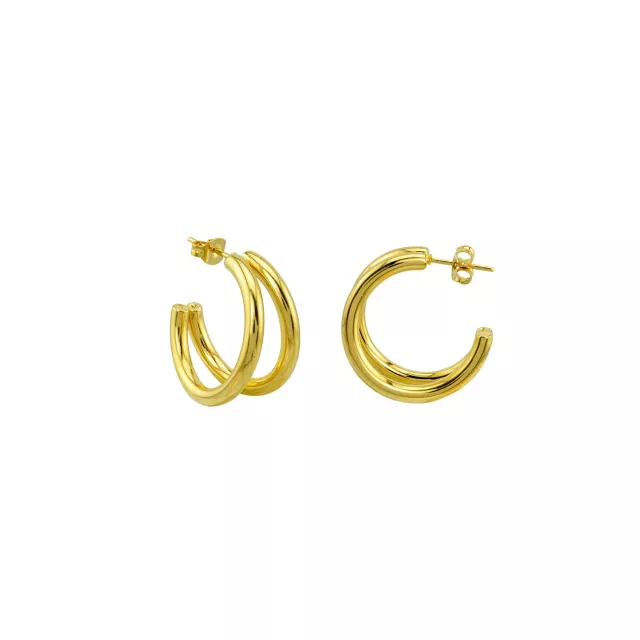Goldtone Double Huggie Hoop Earrings at Spencer's