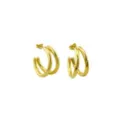 Goldtone Double Huggie Hoop Earrings at Spencer's