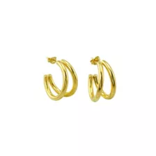 Goldtone Double Huggie Hoop Earrings at Spencer's