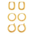 Multi-Pack Goldplated Ornate Hoop Earrings - 3 Pair at Spencer's