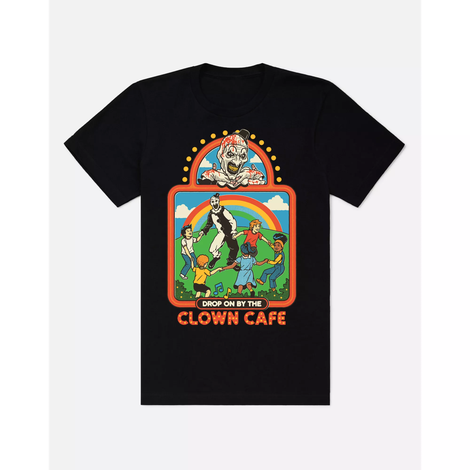 Terrifier Clown Café T Shirt - Steven Rhodes at Spencer's