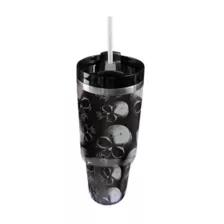Skull Travel Tumbler with Straw - 40 oz. at Spencer's