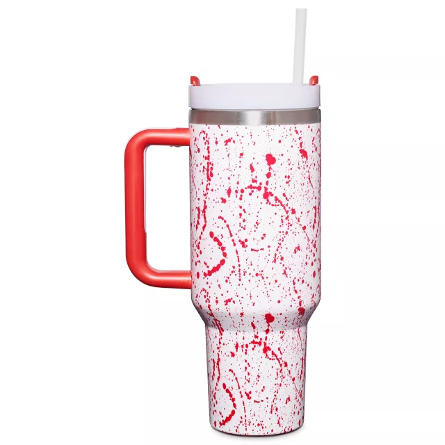Blood Splatter Travel Tumbler with Straw - 40 oz. at Spencer's