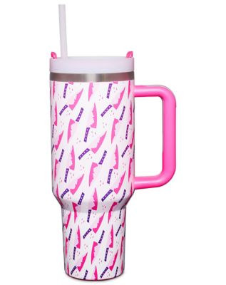 Pink Bloody Butcher Knife Travel Mug with Straw - 40 oz.