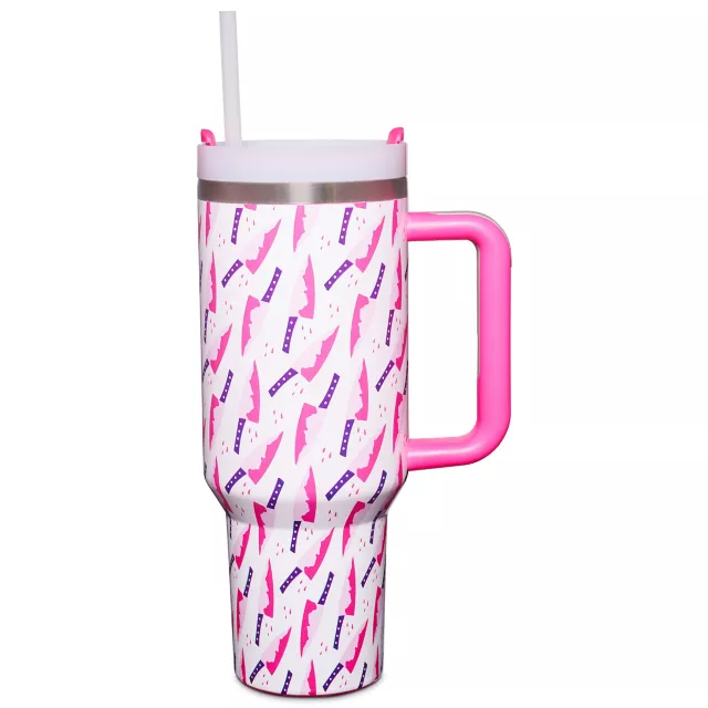 Pink Bloody Butcher Knife Travel Tumbler With Straw - 40 Oz. - Spencer's