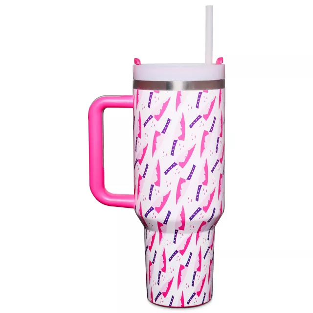 Pink Bloody Butcher Knife Travel Tumbler with Straw - 40 oz. - Spencer's