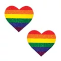 Rainbow Pride Heart Glitter Nipple Pasties at Spencer's