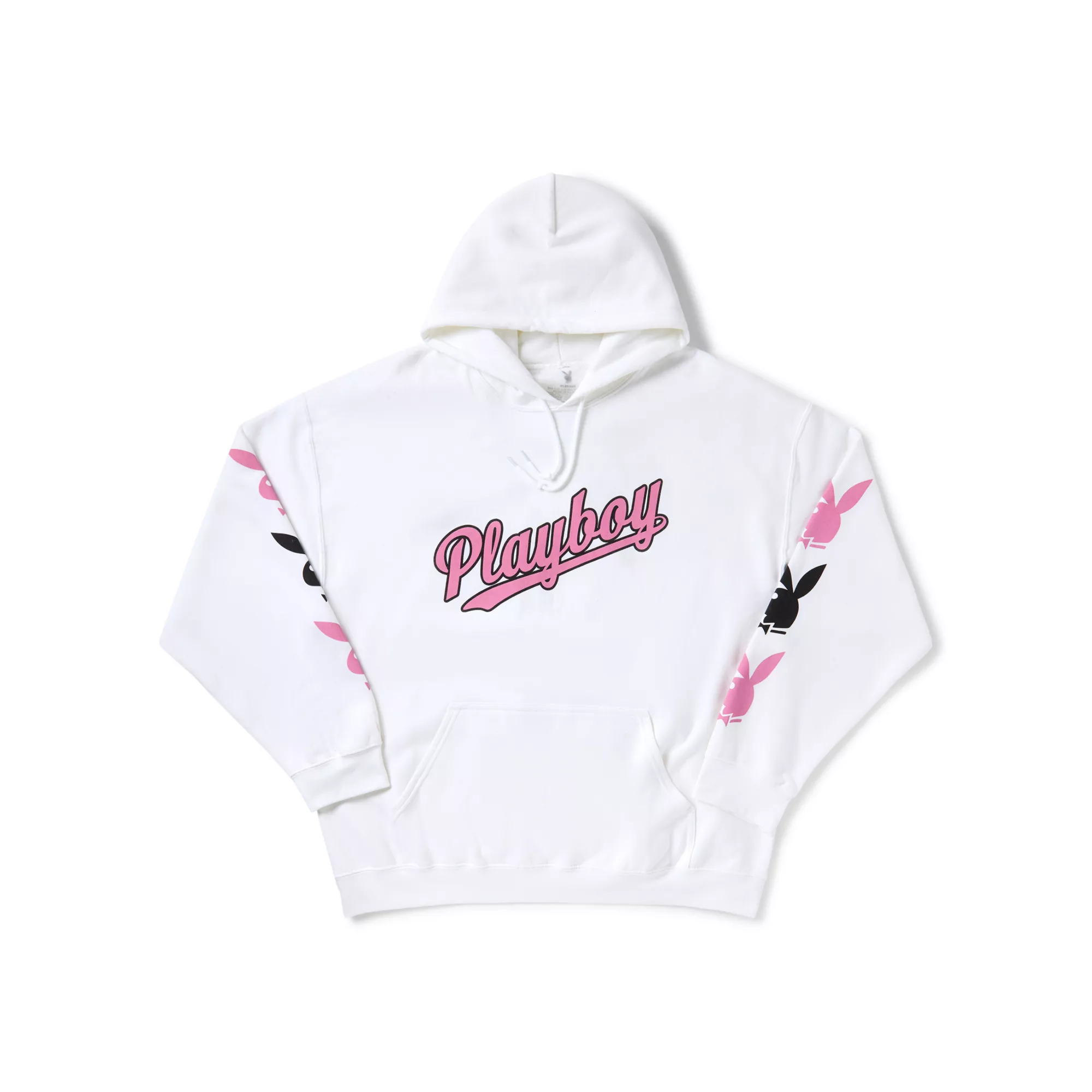 White Playboy Logo Hoodie at Spencer's