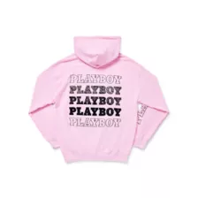 Pink Playboy Rabbit Scribble Hoodie at Spencer's