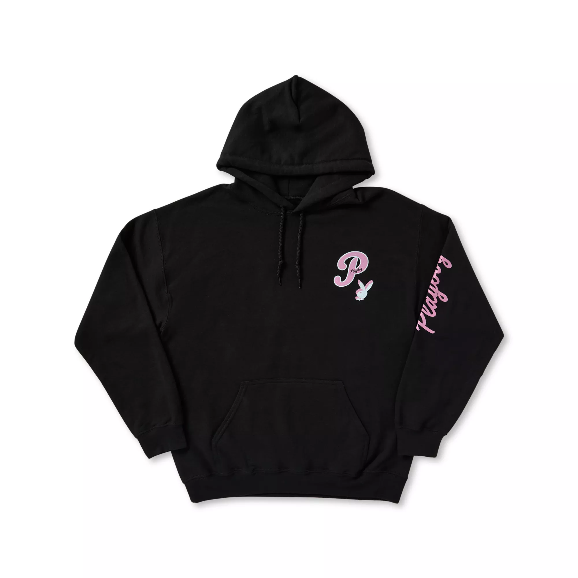Black Playboy Bunny Print Hoodie