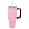 Pink Rhinestone Travel Tumbler with Straw - 40 oz. at Spencer's