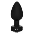 Black Crystal Pleasure Multi-Function Silicone Vibrating Anal Vibrator - 3.6 Inch at Spencer's