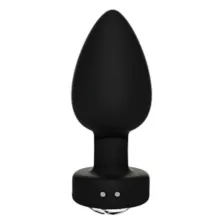 Black Crystal Pleasure Multi-Function Silicone Vibrating Anal Vibrator - 3.6 Inch at Spencer's