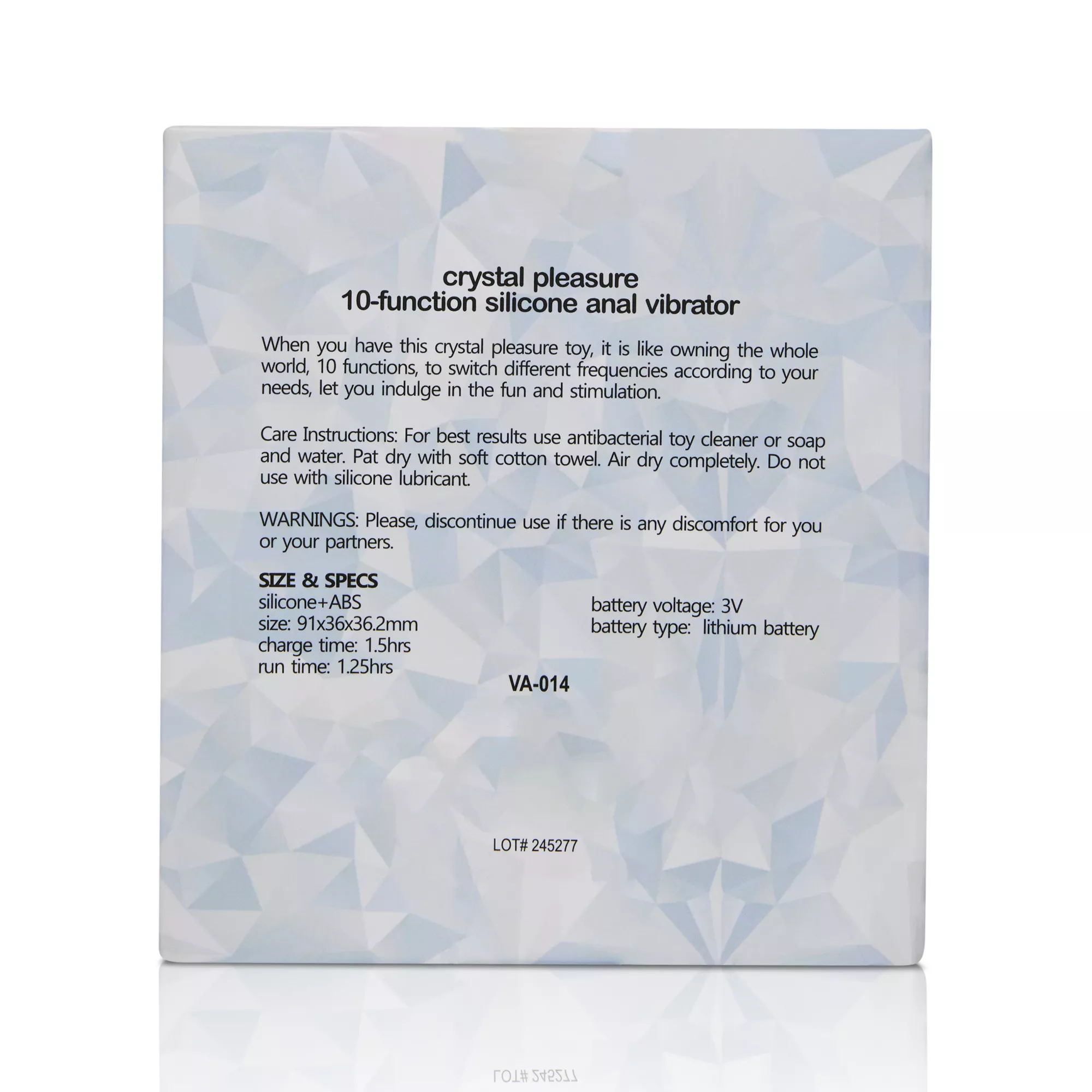 Crystal Pleasure Anal Vibrator - 3.6 Inch at Spencer's