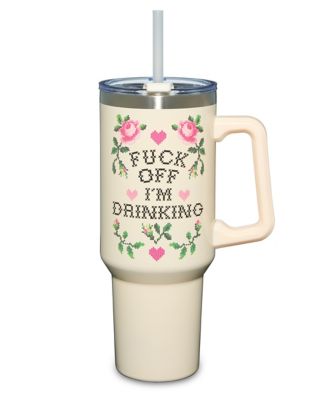 Fuck Off I'm Drinking Tumbler with Straw - 40 oz.