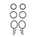 Multi-Pack CZ Black Playboy Pendant Hoop Earrings 3 Pair - 16 Gauge at Spencer's