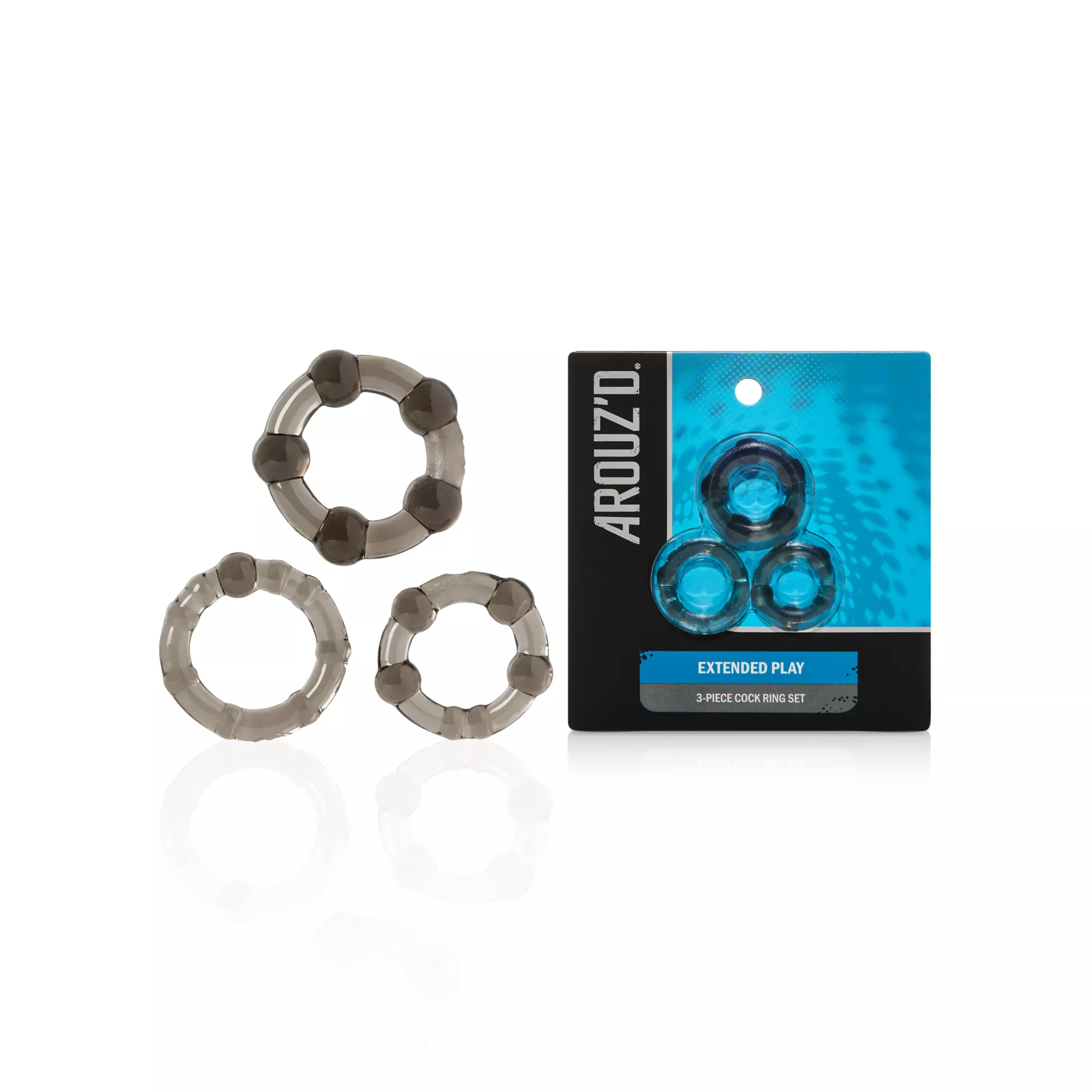 Multi-Pack Arouz'd Extended Play Cock Ring Set - 3 Pack at Spencer's