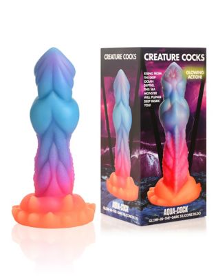 Creature Cocks Aqua-Cock Glow-in-the-Dark Dildo - Spencer's