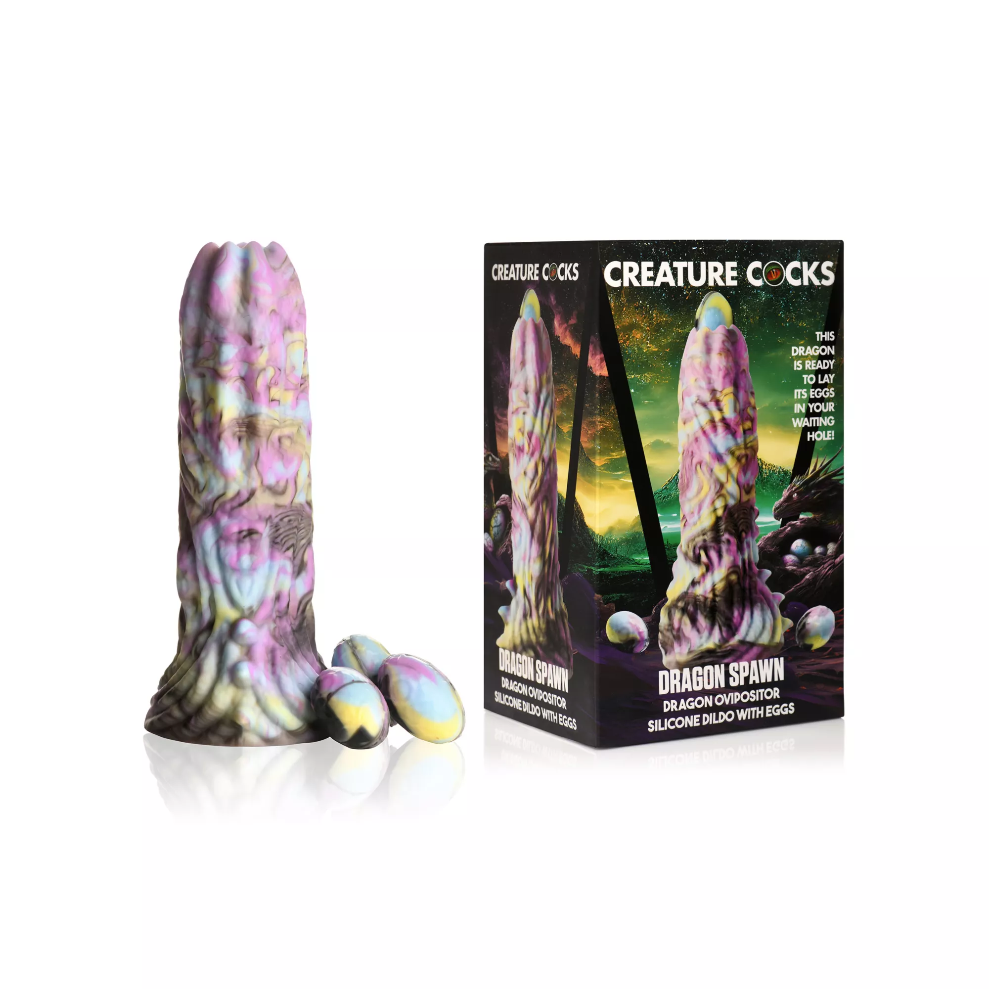 Creature Cocks Dragon Spawn Dragon Ovipositor Dildo with Eggs at Spencer's