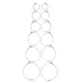 Silvertone Mixed Size Hoop Earrings - 6 Pair at Spencer's