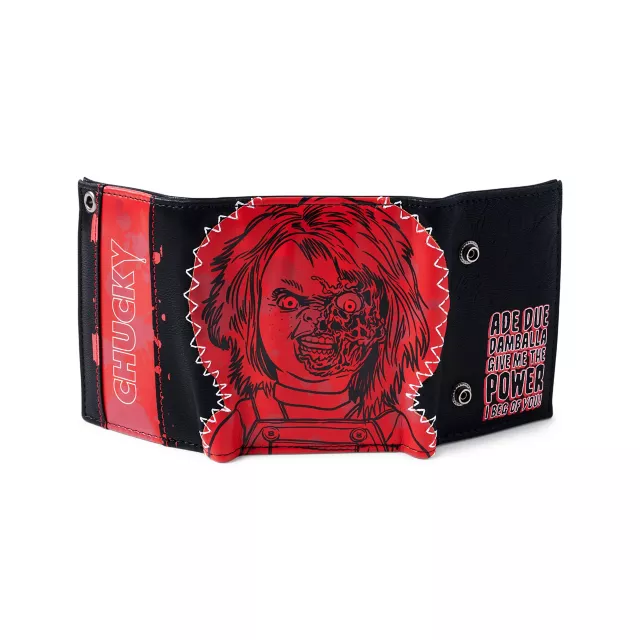 Burnt Face Chucky Chain Wallet at Spencer's