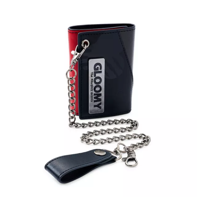 Black Gloomy Bear Chain Wallet at Spencer's