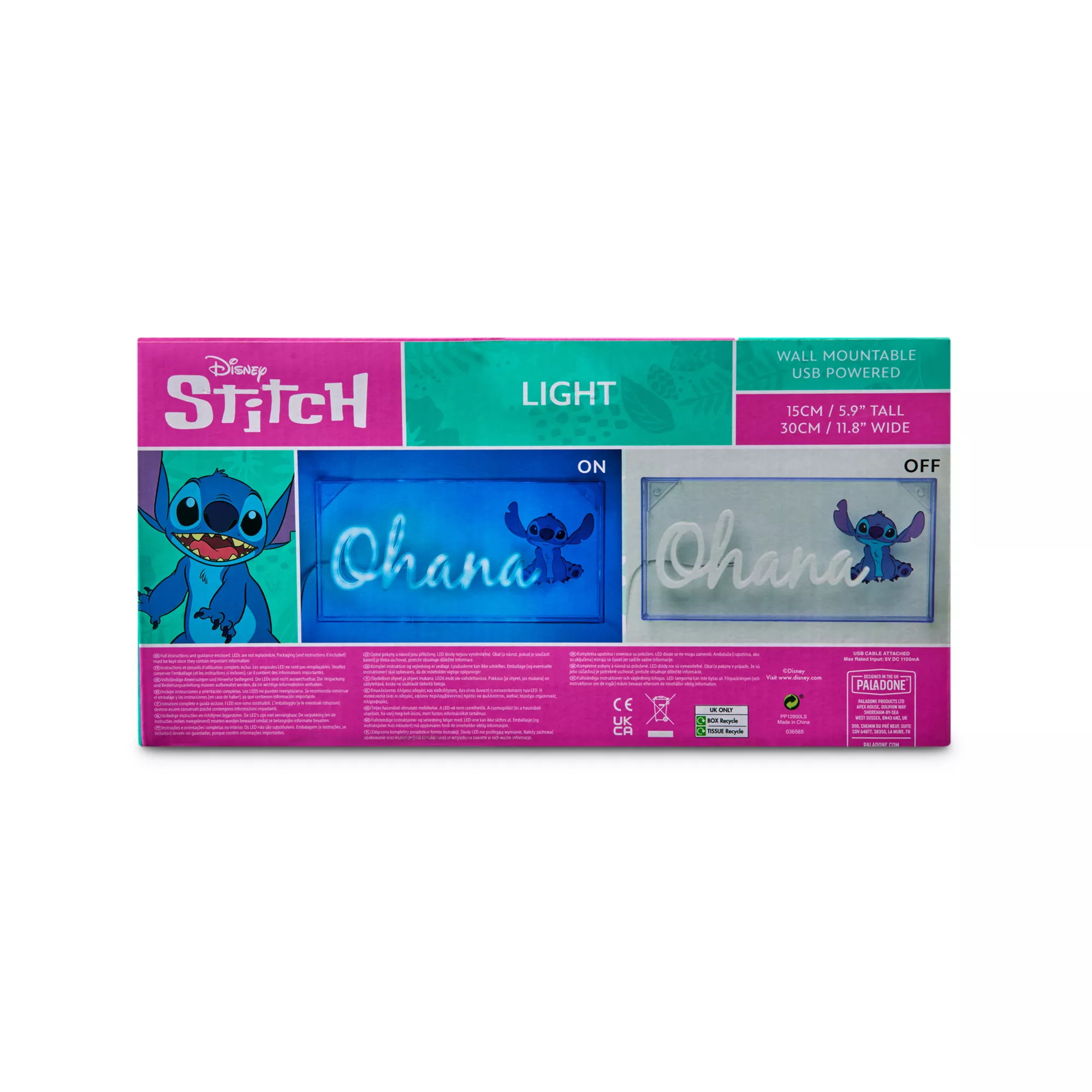 Stitch Ohana Wall-Mounted Lighted Sign - Lilo & Stitch at Spencer's