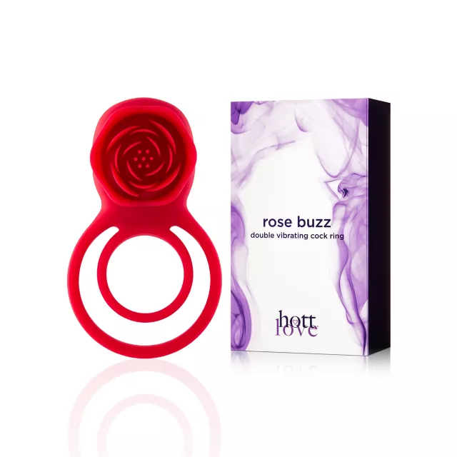 Rose Buzz Double Vibrating Cock Ring - Hott Love - Spencer's