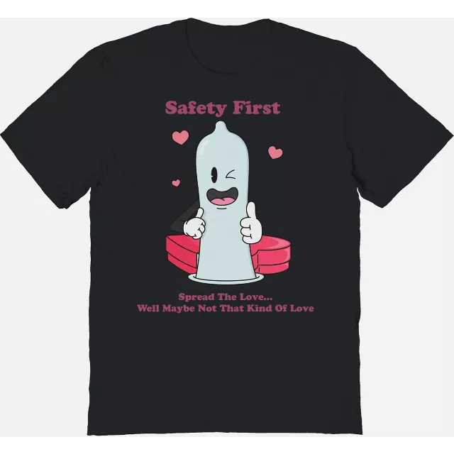 Safety First Condom T Shirt - 7 AM Creations