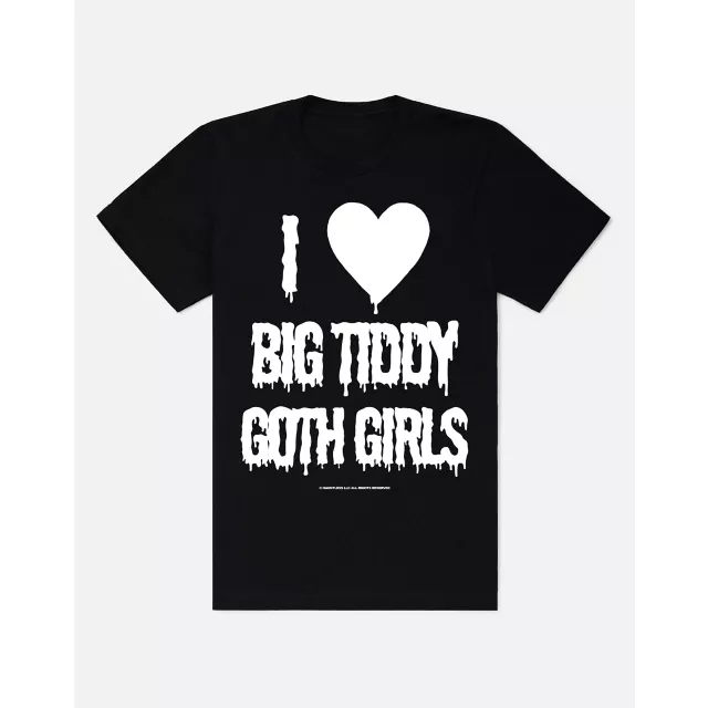 I Love Big Tiddy Goth Girls T Shirt - Hauntless at Spencer's