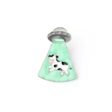 Spaceship Cow Pin at Spencer's