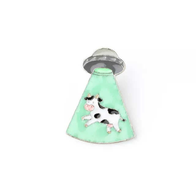 Spaceship Cow Pin at Spencer's