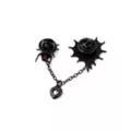 CZ Red and Black Spider Web Chain Pin at Spencer's