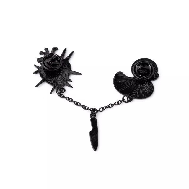 Pink Duck Spiked Heart 3-in-1 Pin at Spencer's