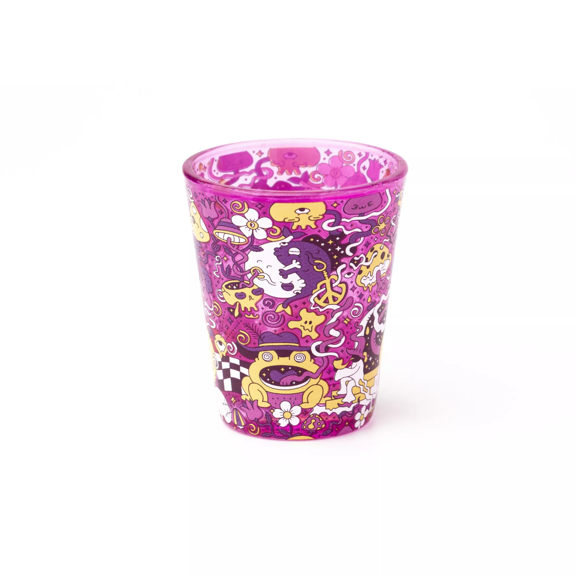Trippy Purple Smiley Face Shot Glass - 2 oz. at Spencer's