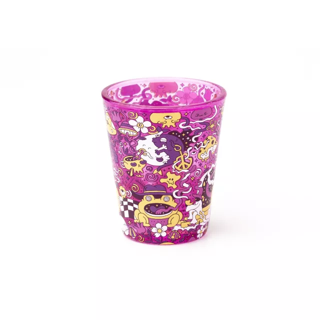 Trippy Purple Smiley Face Shot Glass - 2 oz. at Spencer's