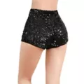 Black Sequin Booty Shorts at Spencer's
