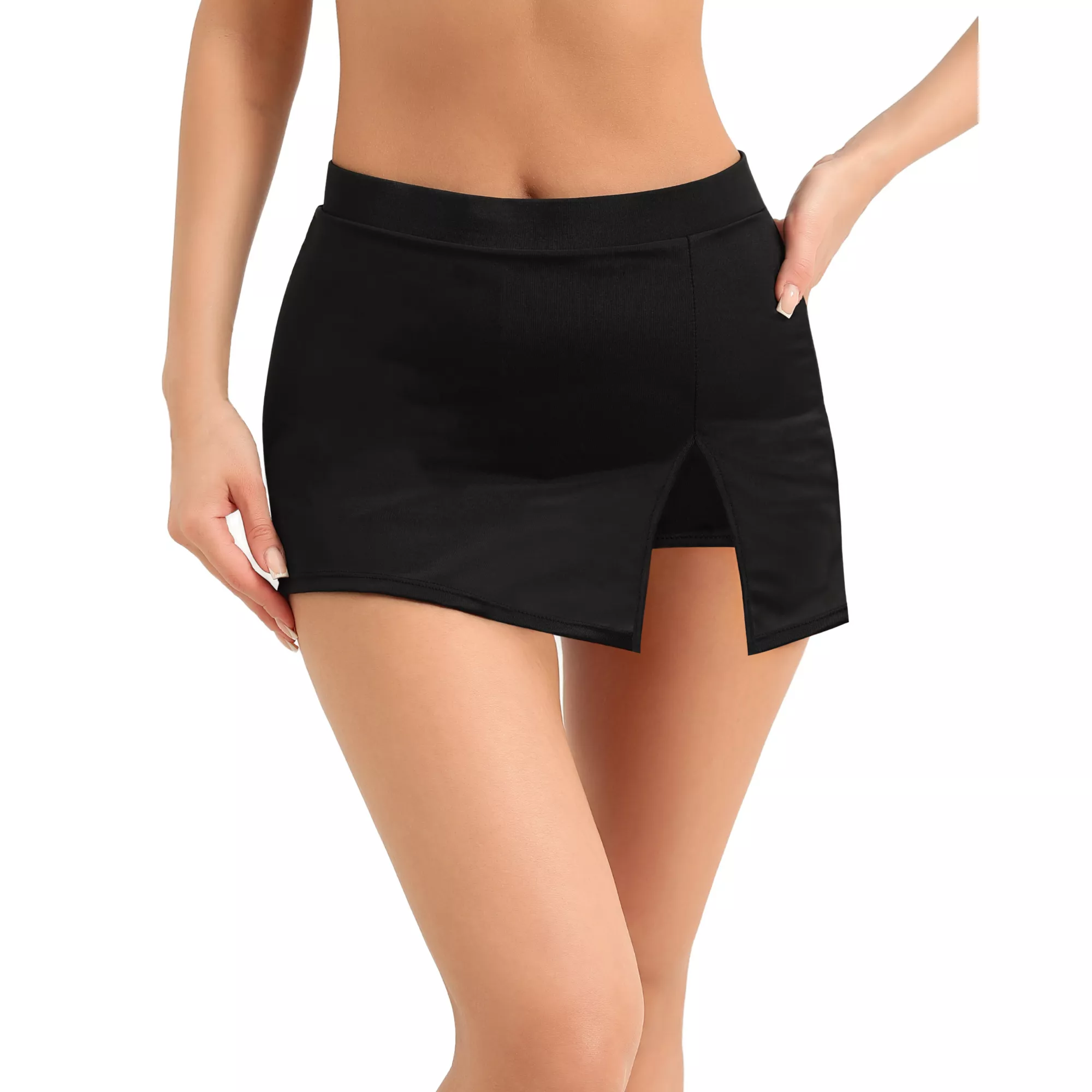 Black Micro Skort at Spencer's