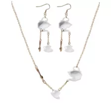 Teapot and Teacup Pendant Necklace and Earrings Set at Spencer's