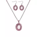 Floral Pendant Necklace and Earrings Set at Spencer's